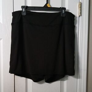 Realessentials Black Women's pull-on Short tennis golf casual  Sz 1X NWOT